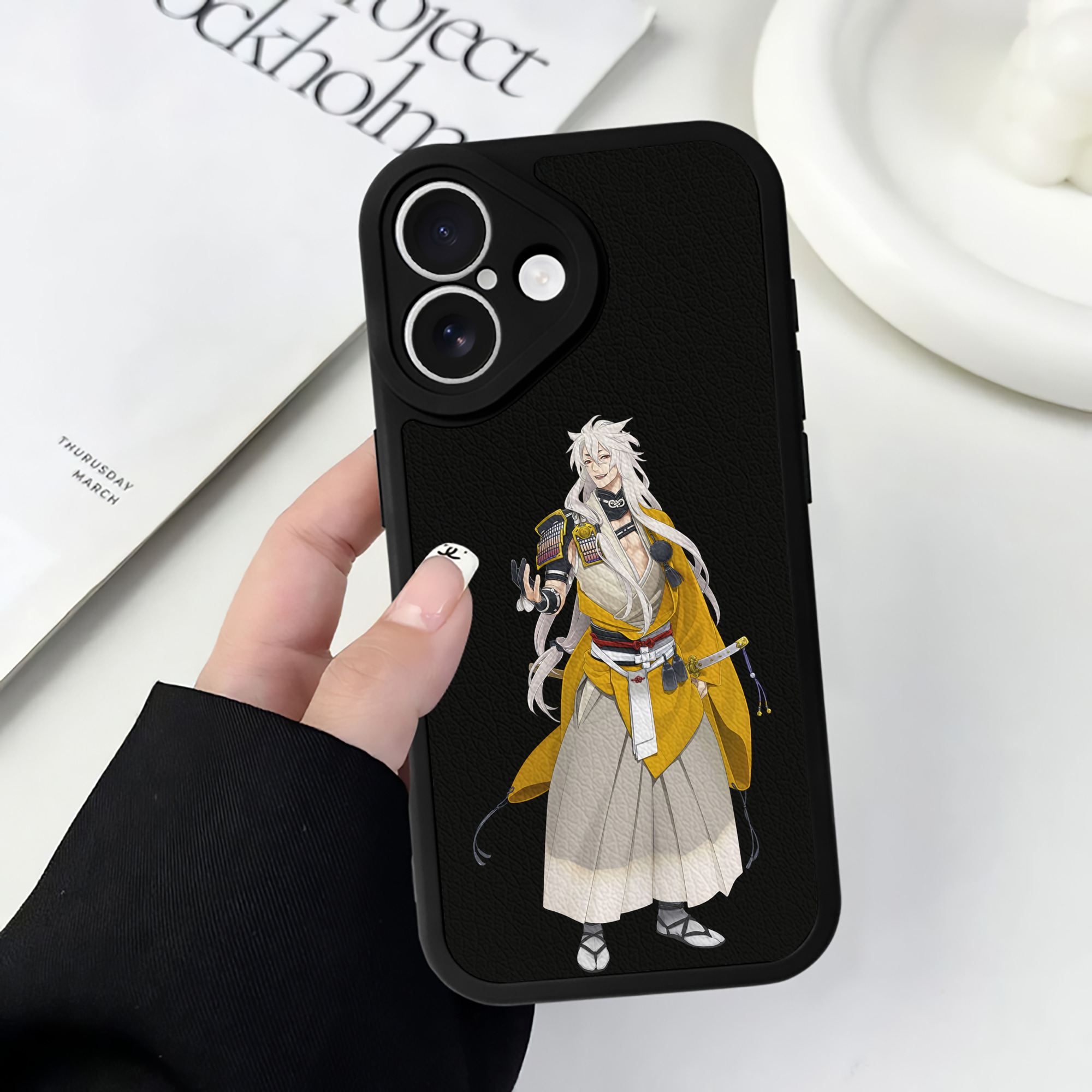 （画像用） 刀剣乱舞 Touken Ranbu 【iPhone 16シリーズ対応】シリコンスマホケース（レザー調） 材質：シリコン